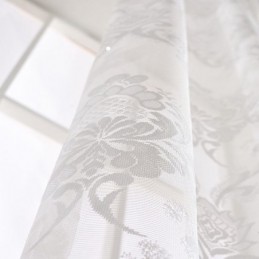 Cortina Simples E Clássica Feita Sob Medida, Tecido Jacquard Com Flores Europeias Para Sala De Estar E Quarto