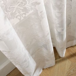 Cortina Simples E Clássica Feita Sob Medida, Tecido Jacquard Com Flores Europeias Para Sala De Estar E Quarto