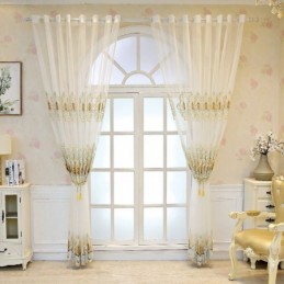 Cortinas De Tule Bordadas...