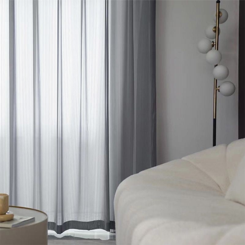 Cortinas Transparentes Listradas, Decoração Para Casa, Cortina De Tule Moderna, Feita Sob Medida, Para Sala De Estar