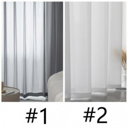 Cortinas Transparentes Listradas, Decoração Para Casa, Cortina De Tule Moderna, Feita Sob Medida, Para Sala De Estar