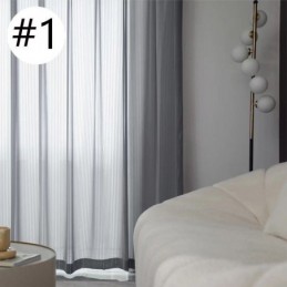 Cortinas Transparentes Listradas, Decoração Para Casa, Cortina De Tule Moderna, Feita Sob Medida, Para Sala De Estar