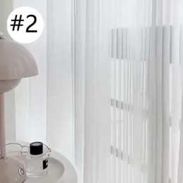 Cortinas Transparentes Listradas, Decoração Para Casa, Cortina De Tule Moderna, Feita Sob Medida, Para Sala De Estar