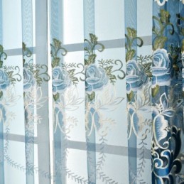 Cortina Floral Moderna Feita Sob Medida, Cortina De Tule Transparente Para Sala De Estar E Quarto
