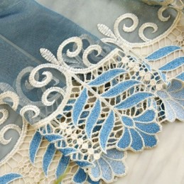 Cortina Floral Moderna Feita Sob Medida, Cortina De Tule Transparente Para Sala De Estar E Quarto