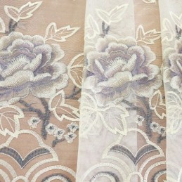Cortinas Modernas De Tule Transparente Com Estampa Floral Para Sala De Estar E Quarto