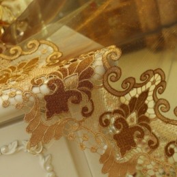 Cortinas Transparentes Modernas Com Tule Floral Para Sala De Estar