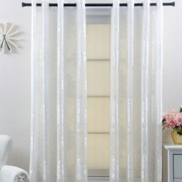 Cortina Transparente Floral Moderna Feita Sob Medida Para Sala De Estar E Quarto