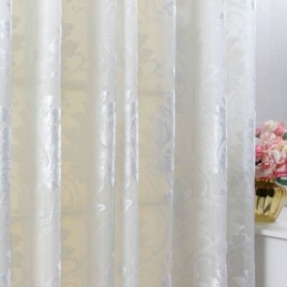 Cortina Transparente Floral Moderna Feita Sob Medida Para Sala De Estar E Quarto