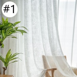 Cortinas Nórdicas De Tule Transparente, Elegante Cortina De Voile Branco, Feita Sob Medida, Painel Para Sala De Estar, Uma