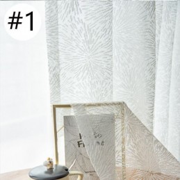 Cortinas Nórdicas De Tule Transparente, Elegante Cortina De Voile Branco, Feita Sob Medida, Painel Para Sala De Estar, Uma