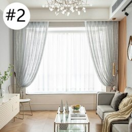 Cortinas Nórdicas De Tule Transparente, Elegante Cortina De Voile Branco, Feita Sob Medida, Painel Para Sala De Estar, Uma