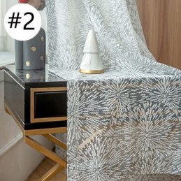 Cortinas Nórdicas De Tule Transparente, Elegante Cortina De Voile Branco, Feita Sob Medida, Painel Para Sala De Estar, Uma