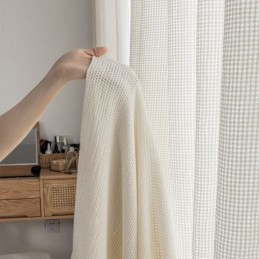 Cortinas Transparentes Modernas De Voile Branco Liso E Tule Para Sala De Estar E Quarto