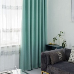 Cortina Nórdica Lisa Feita Sob Medida, Tecido Para Cortinas, Cor Sólida, Para Quarto