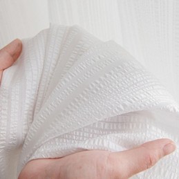 Cortina De Tule Voile Moderna Feita Sob Medida, Cor Sólida, Branca E Transparente Para Sala De Estar