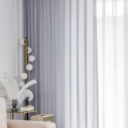 Cortinas Com Filtro De Luz, Tratamento De Janela Texturizado Com Trama Waffle Para Sala De Estar