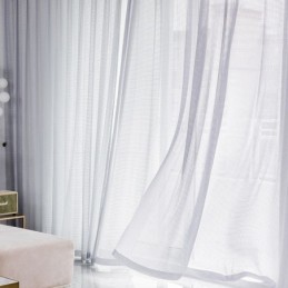 Cortinas Com Filtro De Luz, Tratamento De Janela Texturizado Com Trama Waffle Para Sala De Estar