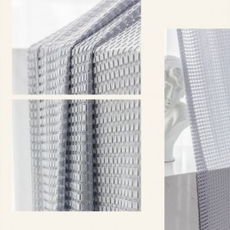Cortinas Com Filtro De Luz, Tratamento De Janela Texturizado Com Trama Waffle Para Sala De Estar