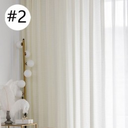 Cortinas Com Filtro De Luz, Tratamento De Janela Texturizado Com Trama Waffle Para Sala De Estar