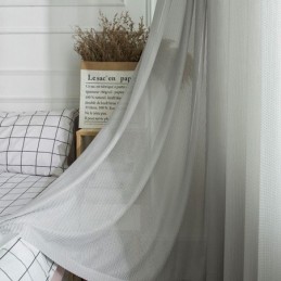Cortina De Tule Branco De Luxo Feita Sob Medida Para Sala De Estar, Quarto, Janela, Jacquard Transparente