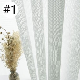 Cortina De Tule Branco De Luxo Feita Sob Medida Para Sala De Estar, Quarto, Janela, Jacquard Transparente