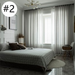 Cortina De Tule Branco De Luxo Feita Sob Medida Para Sala De Estar, Quarto, Janela, Jacquard Transparente