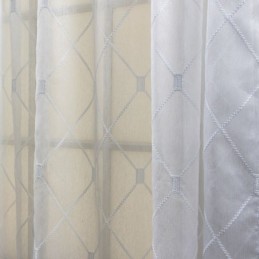 Cortinas Transparentes Com Padrão Geométrico Para Sala De Estar E Quarto
