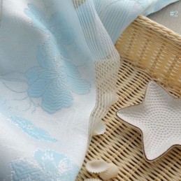 Cortina Simples Rural Transparente Feita Sob Medida, Tecido Jacquard Flor De Pêssego Para Quarto E Sala De Estar