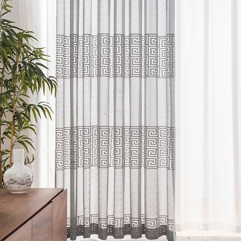 Cortinas Transparentes Geométricas Para Sala De Estar E Quarto