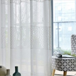 Cortinas Transparentes Geométricas Para Sala De Estar E Quarto