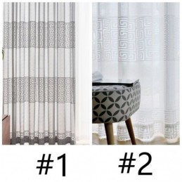 Cortinas Transparentes Geométricas Para Sala De Estar E Quarto