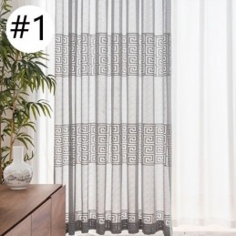 Cortinas Transparentes Geométricas Para Sala De Estar E Quarto