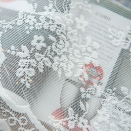 Cortinas Transparentes De Tule Floral, Elegante Cortina De Voile Branco, Feita Sob Medida, Painel Para Sala De Estar, Uma