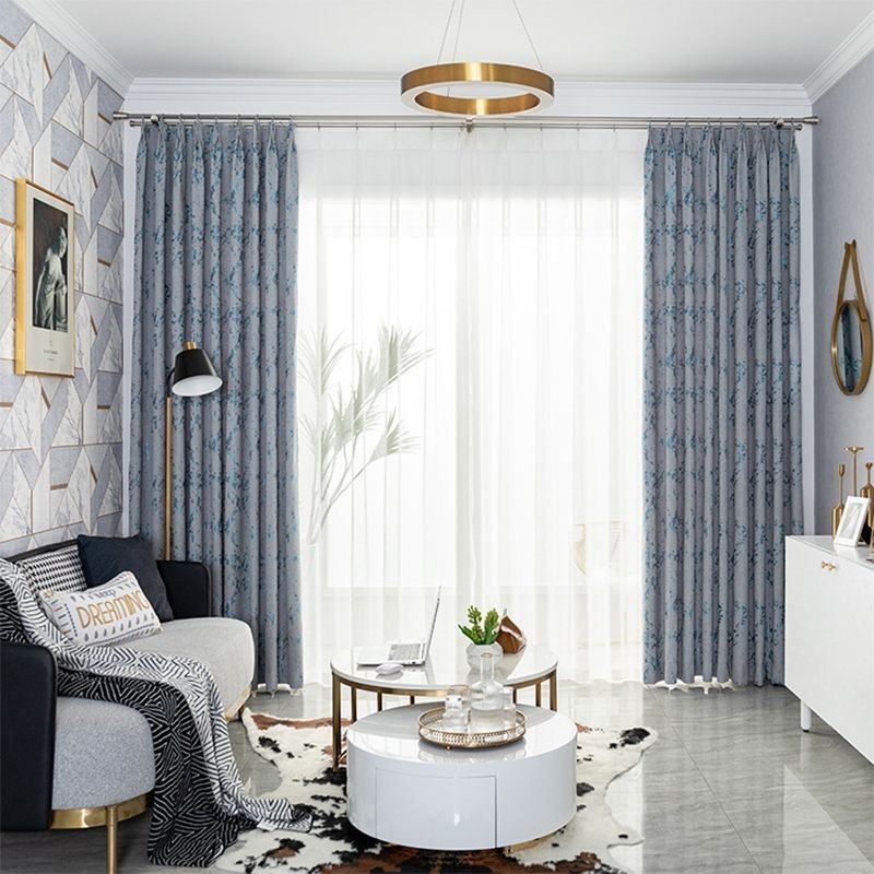 Cortinas Jacquard De Luxo Blackout Para Sala De Estar E Quarto