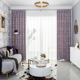 Cortinas Jacquard De Luxo Blackout Para Sala De Estar E Quarto