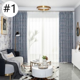 Cortinas Jacquard De Luxo Blackout Para Sala De Estar E Quarto