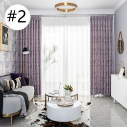 Cortinas Jacquard De Luxo Blackout Para Sala De Estar E Quarto
