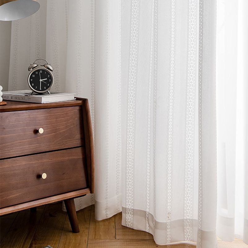 Cortinas Brancas Translúcidas Estilo Nórdico Cortinas Jacquard Para Sala De Estar E Quarto