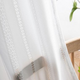 Cortinas Brancas Translúcidas Estilo Nórdico Cortinas Jacquard Para Sala De Estar E Quarto