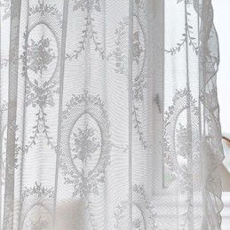 Cortinas Coreanas De Tule Transparente, Cortina Bordada Sob Medida Para Sala De Estar, Sala De Jantar E Quarto