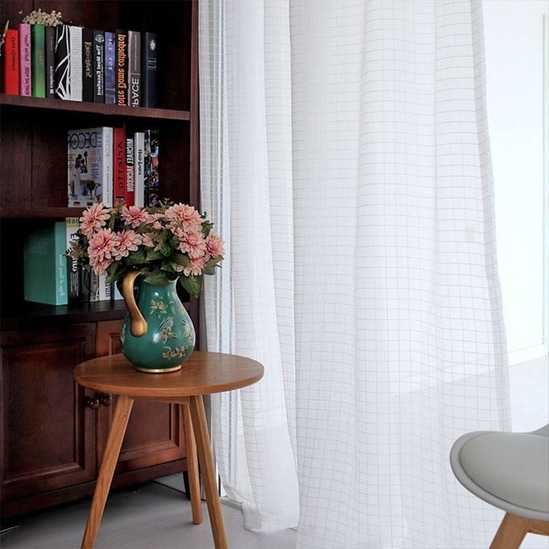 Cortinas Transparentes Modernas De Tule Para Janelas De Sala De Estar E Quarto