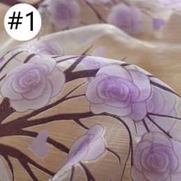 Cortinas Transparentes Modernas Com Tule Floral Para Sala De Estar