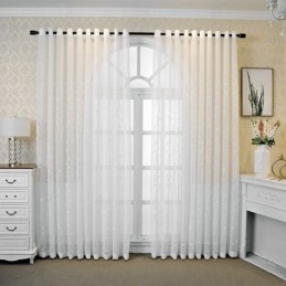 Cortinas De Tule Bordadas Com Plantas Para Janelas Decorativas Para Quarto