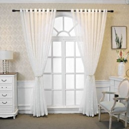 Cortinas De Tule Bordadas Com Plantas Para Janelas Decorativas Para Quarto