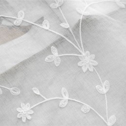 Cortinas De Tule Bordadas Com Plantas Para Janelas Decorativas Para Quarto