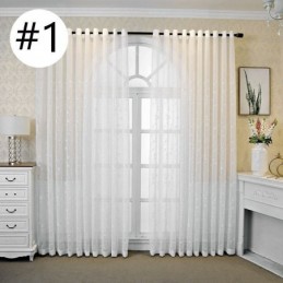 Cortinas De Tule Bordadas Com Plantas Para Janelas Decorativas Para Quarto
