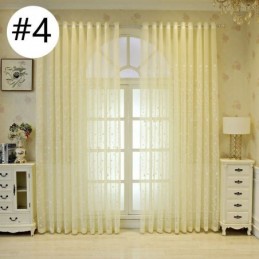 Cortinas De Tule Bordadas Com Plantas Para Janelas Decorativas Para Quarto