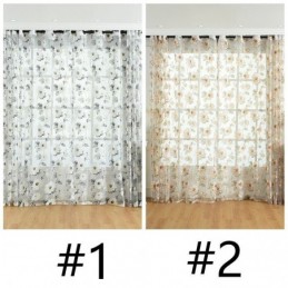 Cortina Transparente Europeia Feita Sob Medida, Cortina Rústica De Tule Com Flores Para Sala De Estar E Quarto