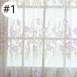 Cortina De Tule Floral Europeia Feita Sob Medida, Estilo Pastoral Para Sala De Estar
